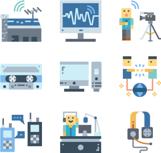 Radio Stations Clipart (600x564), Png Download