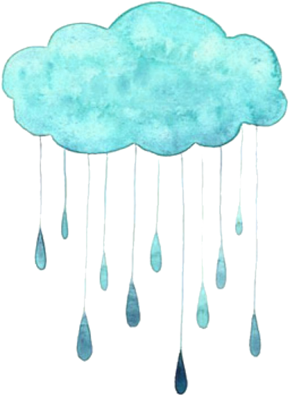 #nube #lluvia #celeste #gotas - Jellyfish Clipart (1024x1024), Png Download