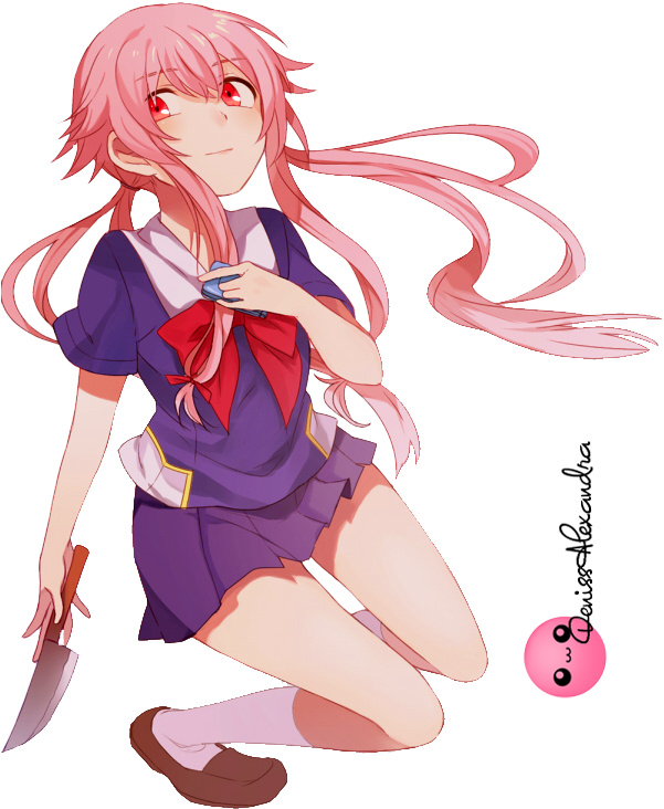 Kawaii Anime Images ~kawaii♥ Hd Wallpaper And Background - Yuno Future Diary Render Clipart (600x780), Png Download