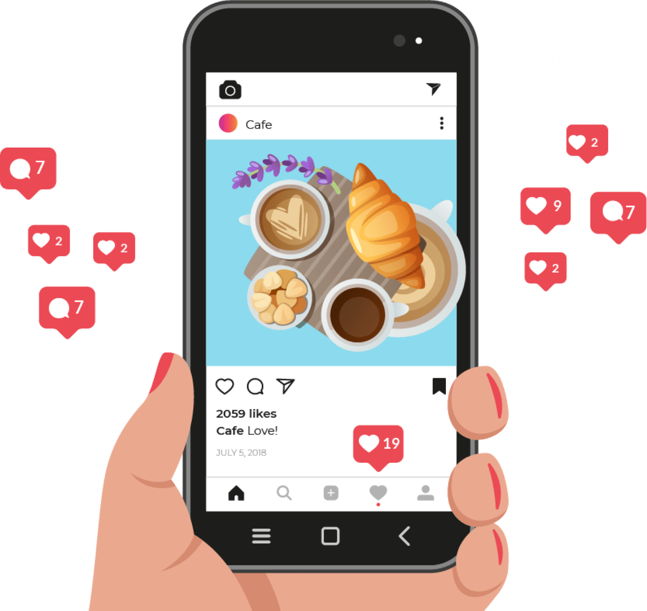 Doing It For The Gram - Restaurants Ads Instagram Clipart (1332x1258), Png Download
