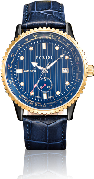 Rousseau Gold Blue On Blue - 36mm Quartz Clipart (600x600), Png Download