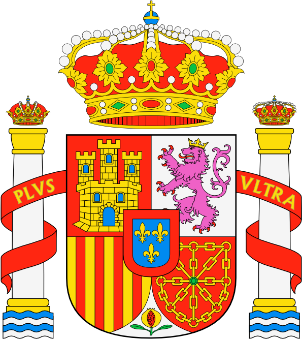 It Symbolizes The Country, The Old Kingdoms Of Spain, - Spanish Crest On Flag Clipart (614x677), Png Download