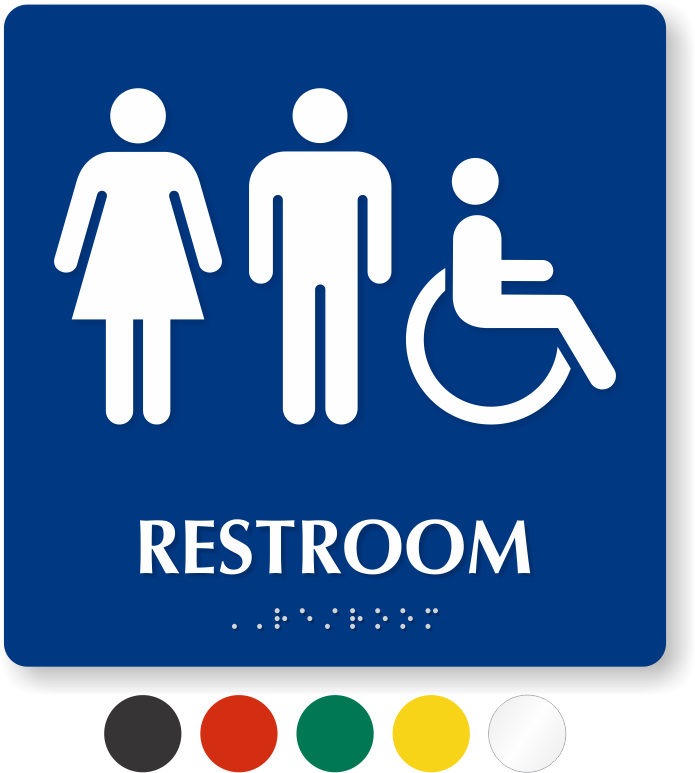 Man And Women Bathroom Sign Clipart Best - Ada Family Restroom Signs - Png Download (695x773), Png Download
