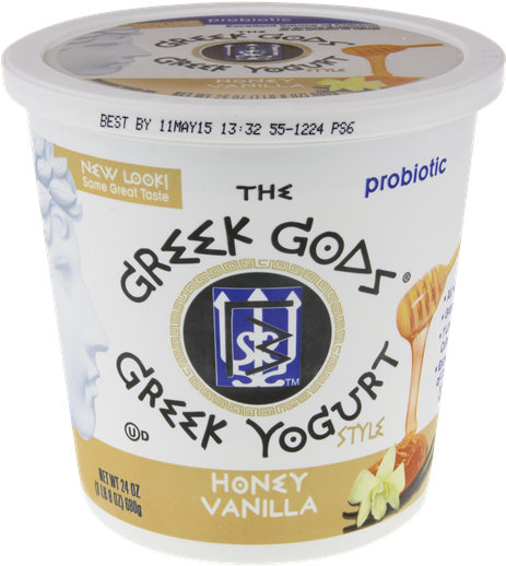 Greek Gods Honey Vanilla Greek Yogurt - Greek Gods Honey Vanilla Yogurt Clipart (537x600), Png Download