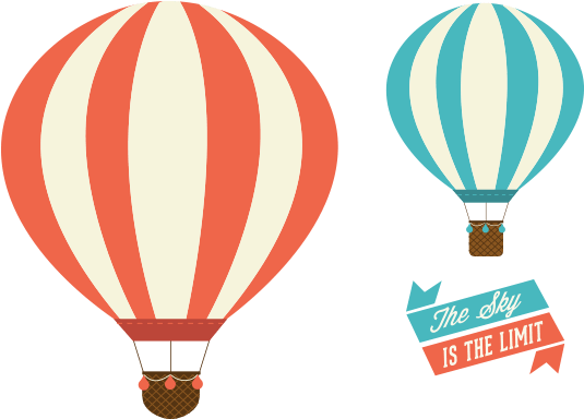 Air Balloon Vector Png Clipart (1200x628), Png Download