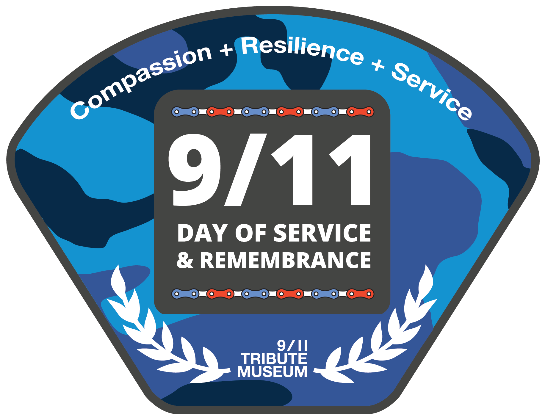 Day Of Service & Remembrance Logo Graphic Design Clipart Large Size