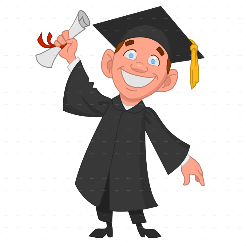 College Graduation Clipart - University Student Clipart Png Transparent Png (800x800), Png Download