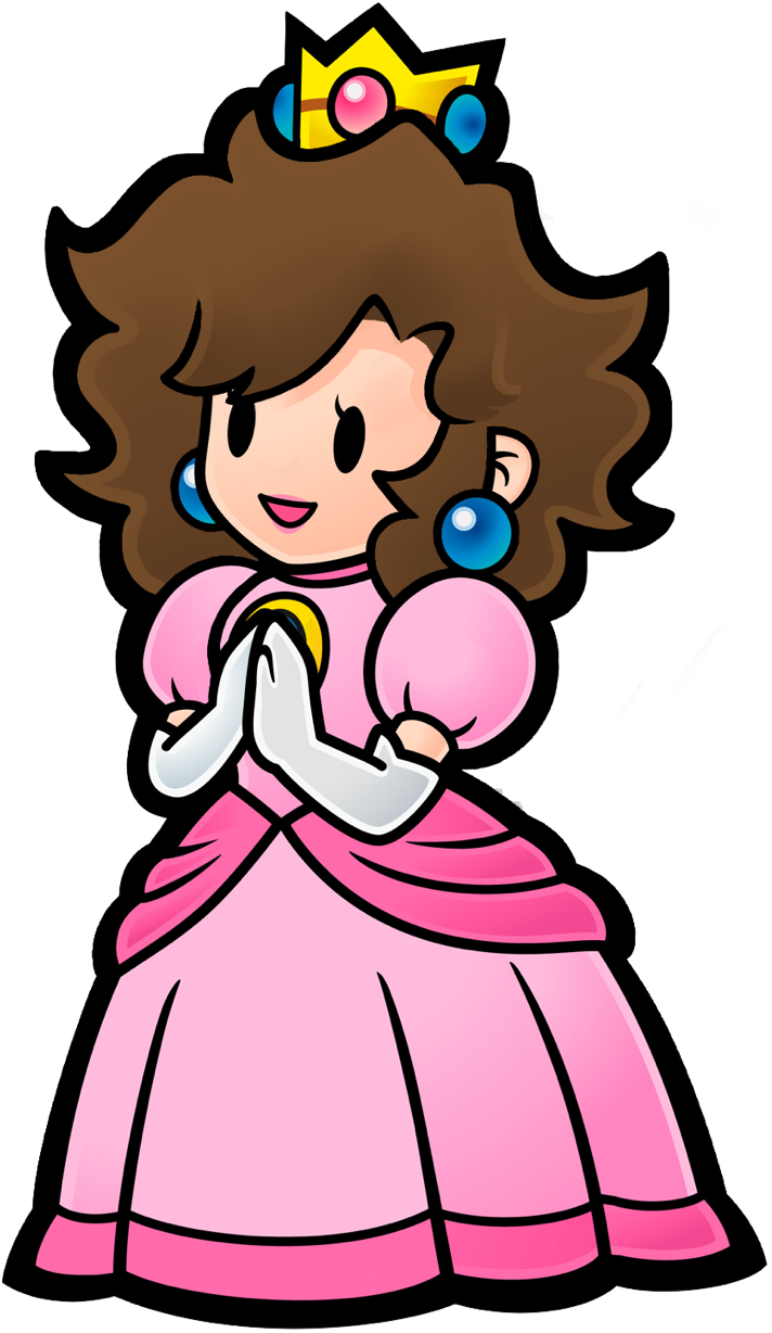 Please Don't Pay Attention To The Crust Along The Edges - Paper Mario Peach Png Clipart (712x1228), Png Download