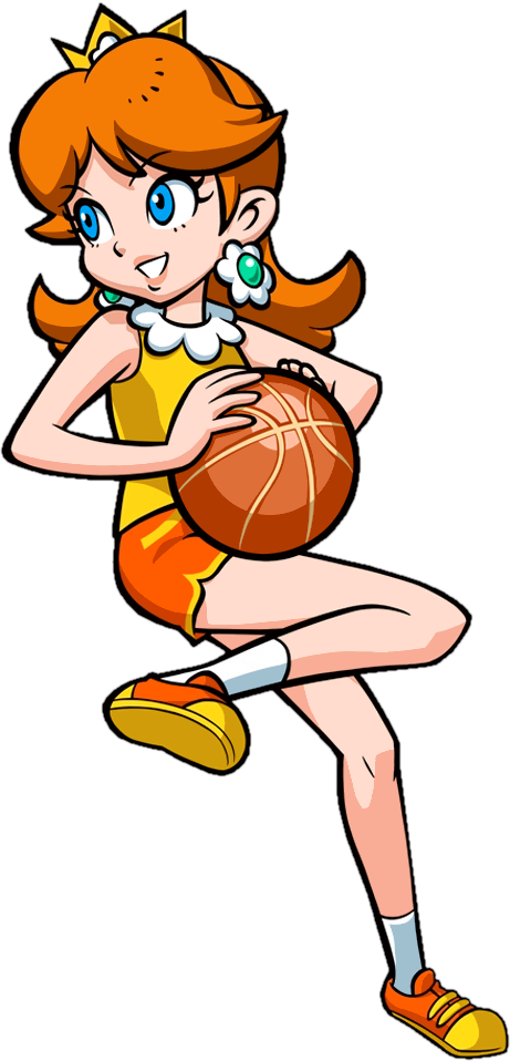 A Thorough Analysis On The Different Entities Of Daisy - Princess Daisy Mario Hoops 3 On 3 Clipart (461x958), Png Download