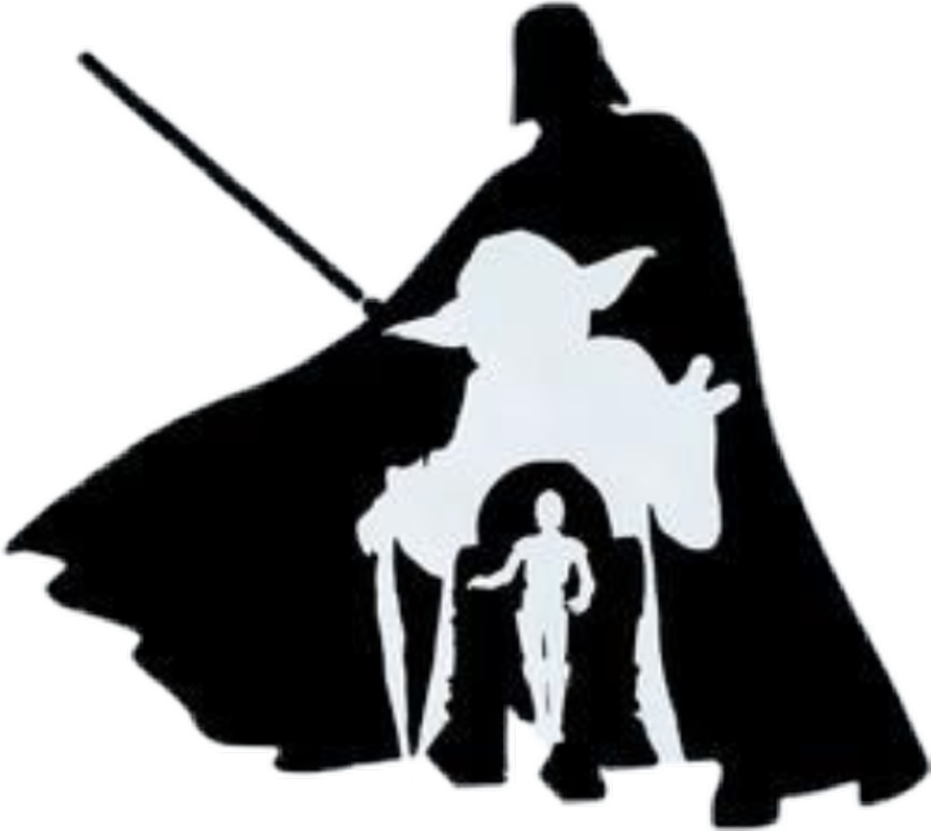 R2d2 Silhouette - R2d2 And C3po Stencil Clipart (1024x914), Png Download