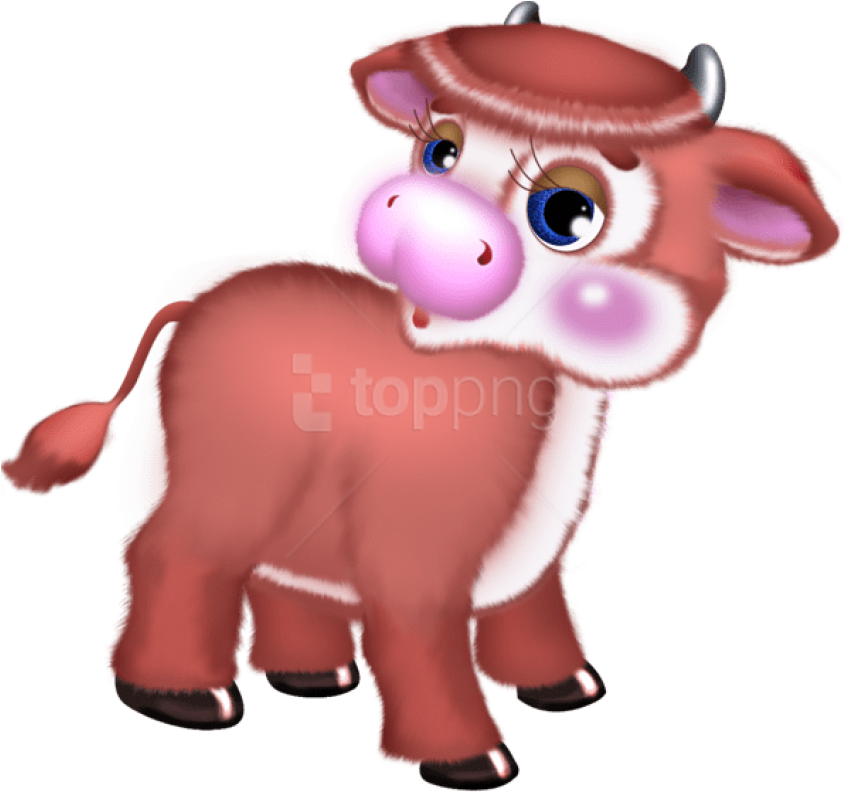 Free Png Download Cute Cow Free Clipart Png Photo Png - Cute Cow Clipart Transparent (850x808), Png Download