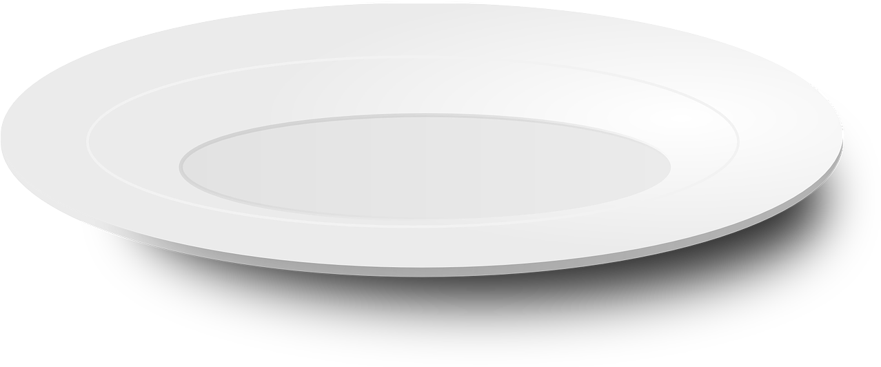 Plate Porcelain Tableware Dishes Png Image - Animated Plate Clipart (1280x640), Png Download