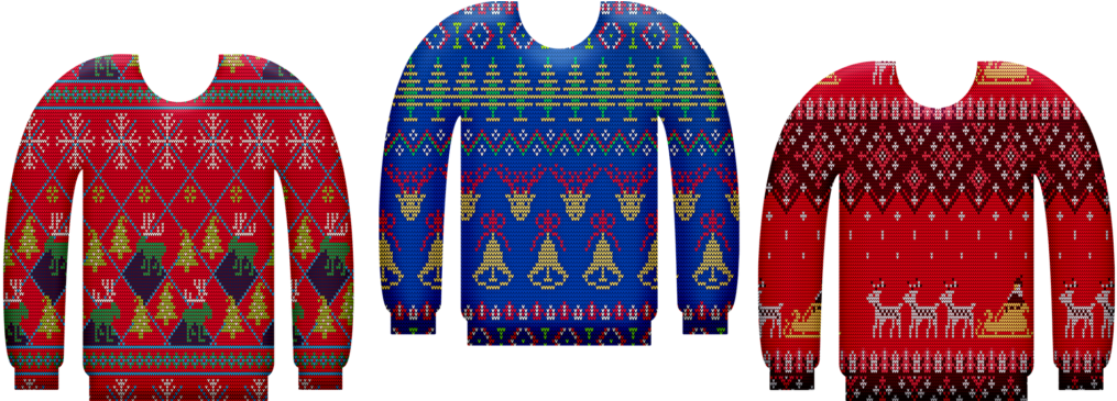 So Thankful For You - Ugly Christmas Sweater Clipart Transparent Background - Png Download (1030x364), Png Download