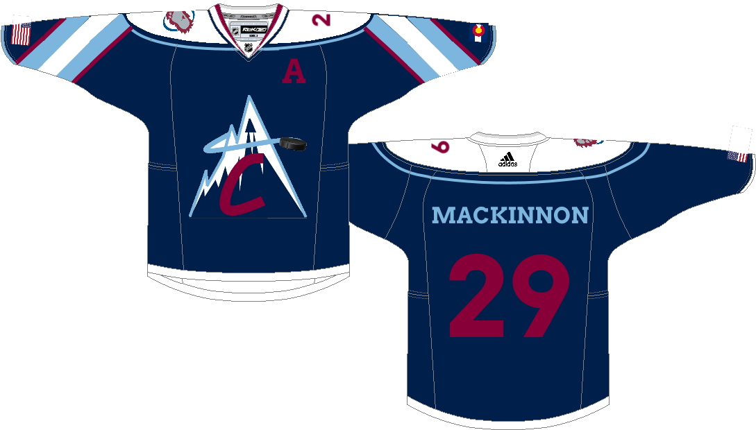 Avs Jersey Home - Colorado Avalanche Logo Redesign Clipart (1096x623), Png Download