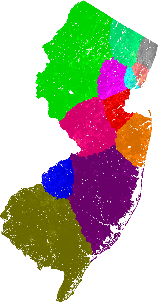 New Jersey Congress Congressional District Map, Current - New Jersey Blank Map Clipart (535x1023), Png Download