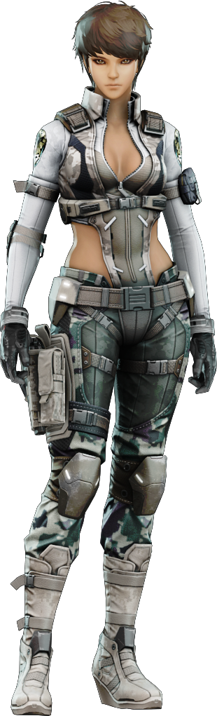 Desert Team - Anime Female Space Soldier Clipart (310x1021), Png Download