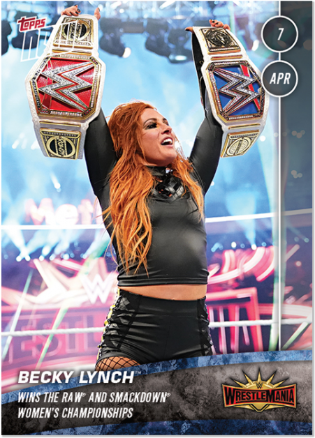Topps Launches 2019 Topps Now Wwe Set - Becky Lynch Wrestlemania 35 Clipart (700x700), Png Download