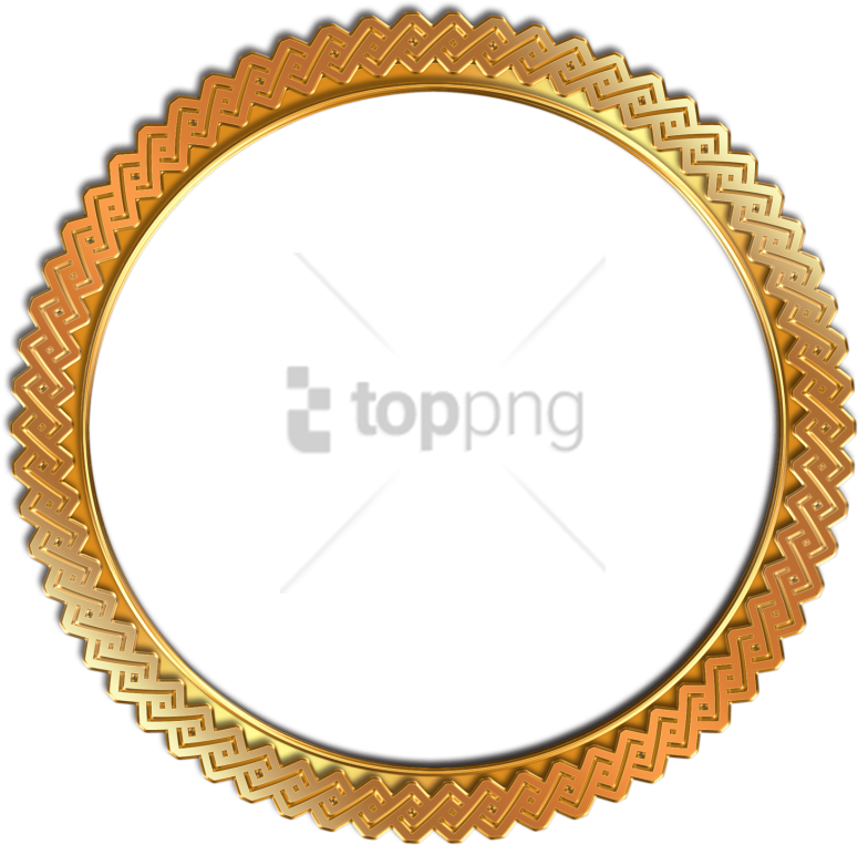 Free Png Gold Circle Frame Png Png Image With Transparent - Frame Golden Circle Png Clipart (850x839), Png Download