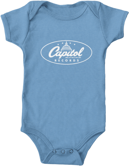 Capitol Records Classic Logo Baby Onesie - Onesie Baby Clipart (600x600), Png Download