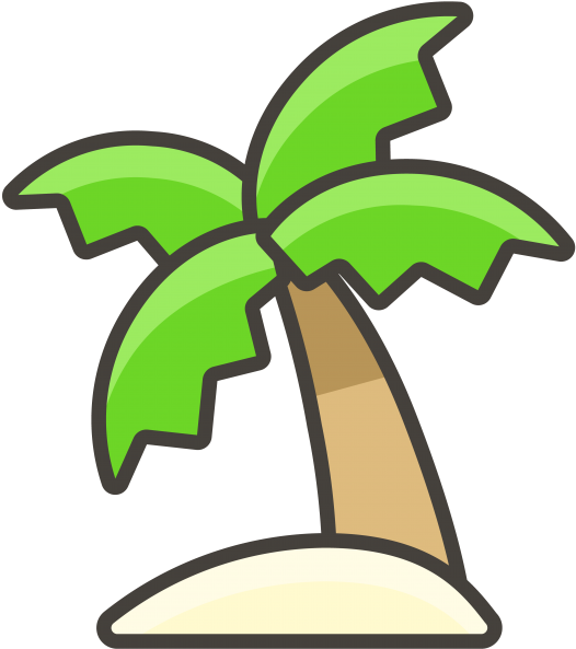 Palm Tree Emoji Icon Clipart (866x650), Png Download