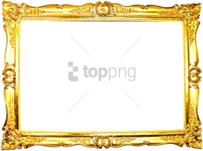 Free Png Ornate Gold Frame Png Image With Transparent - Golden Frame Transparent Background Clipart (850x635), Png Download