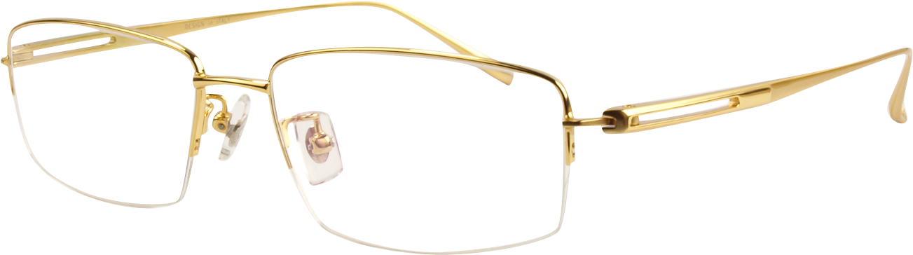 Gold Glasses Frame - Shadow Clipart (1440x600), Png Download