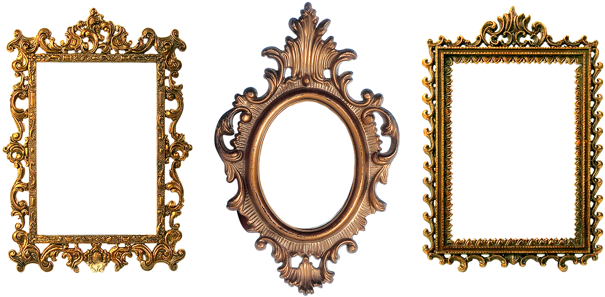 Frame, Carved, Gold, Design, Filigreed, Decorative - Design Frames Hd Png Clipart (960x464), Png Download