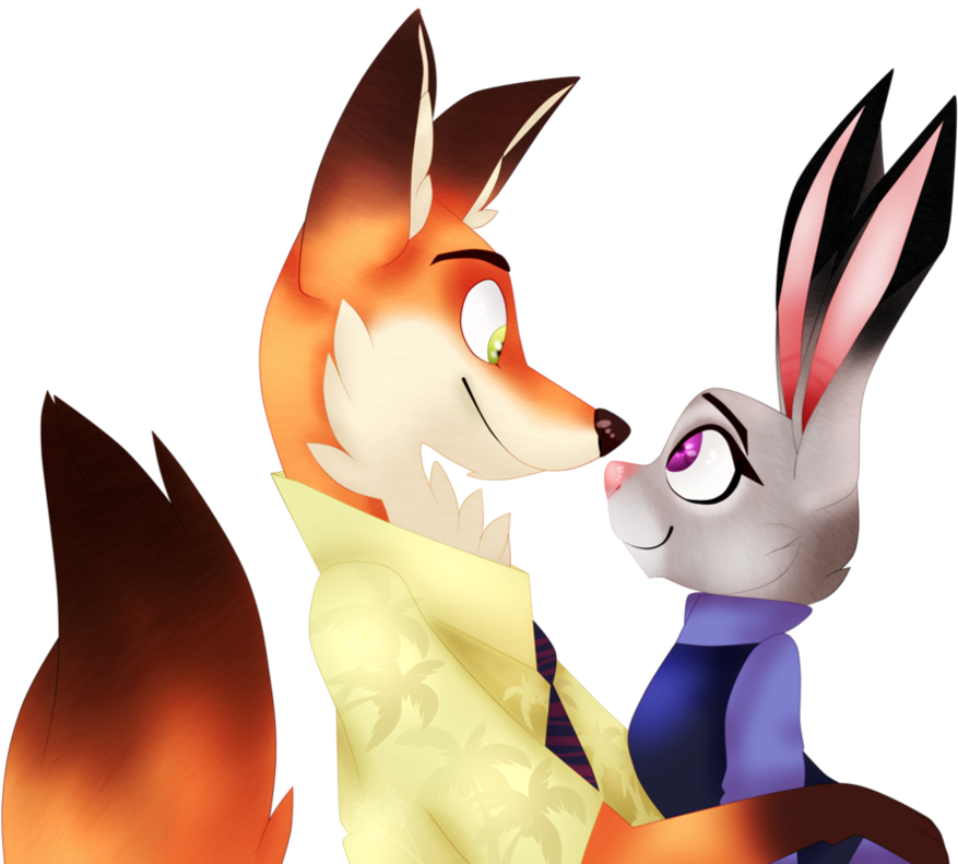 New - Zootopia Judy X Nick Hot Clipart (1012x790), Png Download