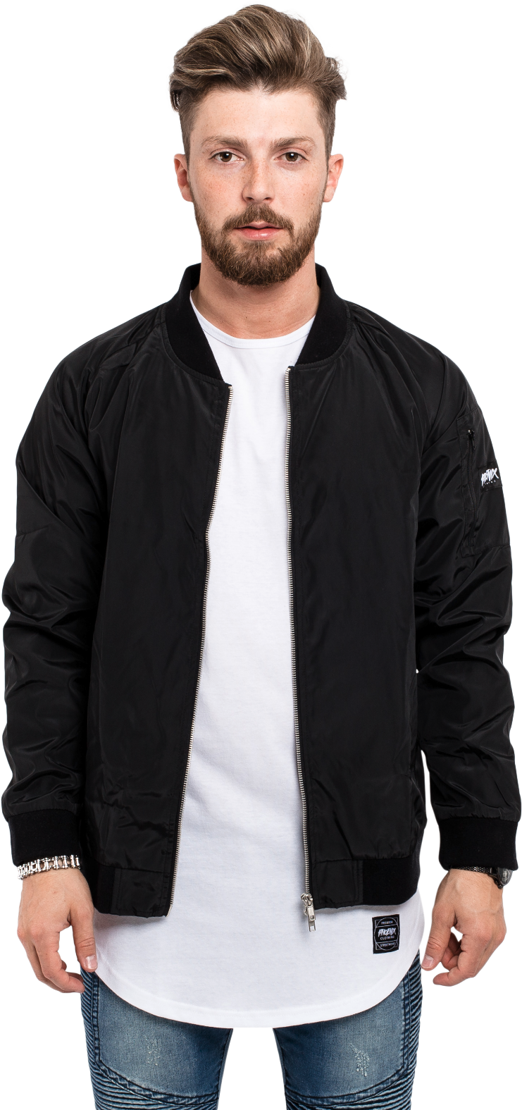 Navy Blue Sports Coat , Png Download - Bomber Jacket Navy Blue Clipart (741x1575), Png Download
