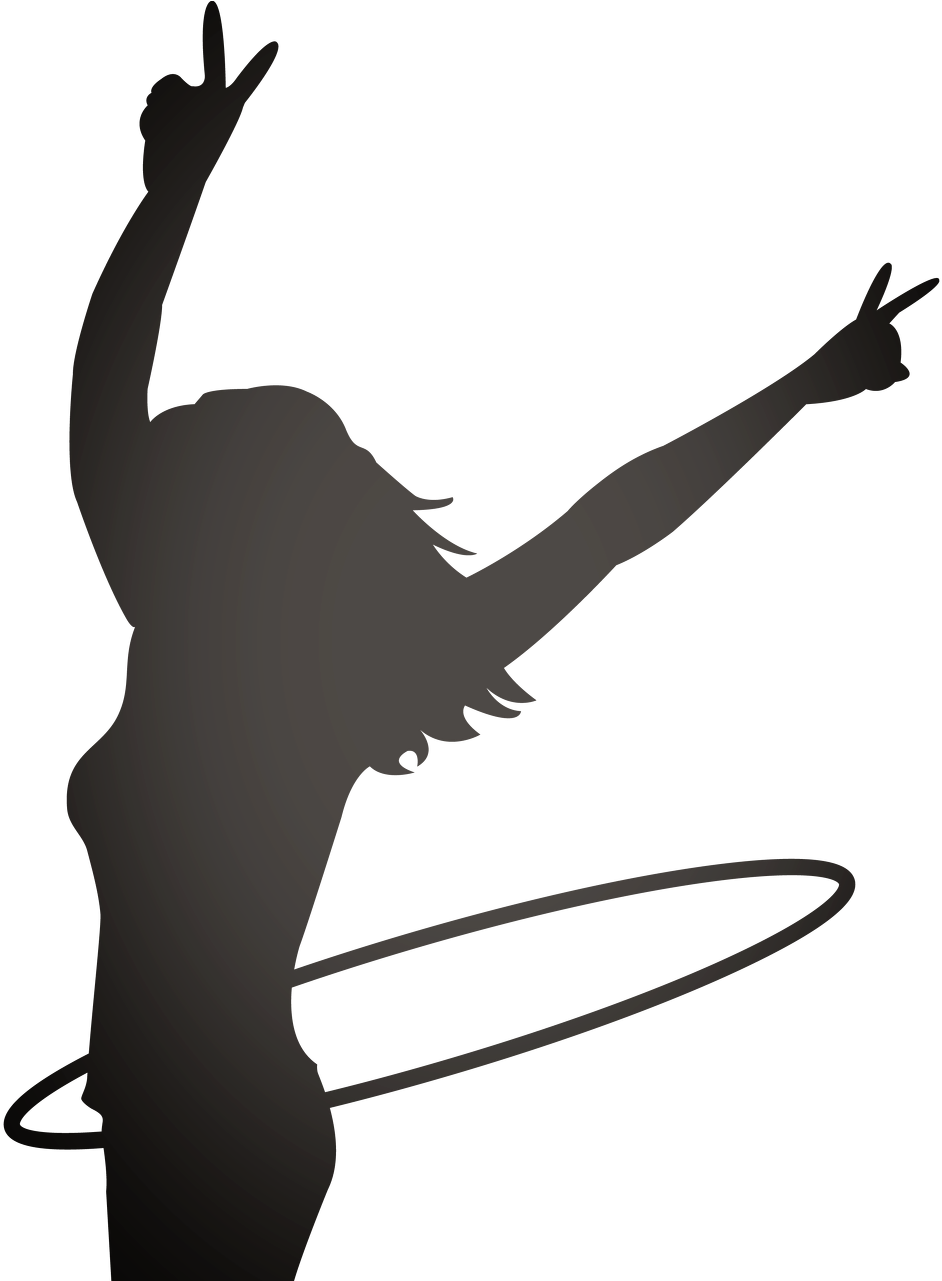 Our New Hula Hoop Shop - Silhouette Clipart (949x1280), Png Download