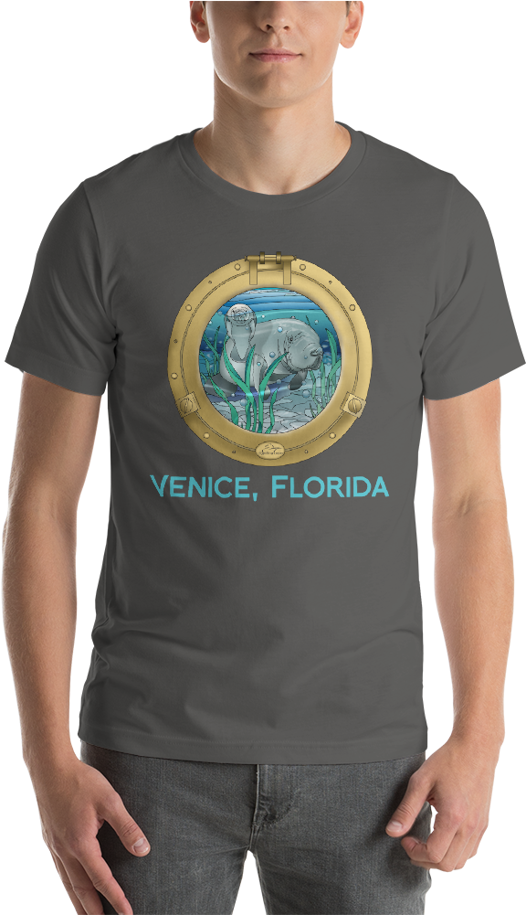 Load Image Into Gallery Viewer, Manatee Port Hole - T-shirt Clipart (1000x1000), Png Download