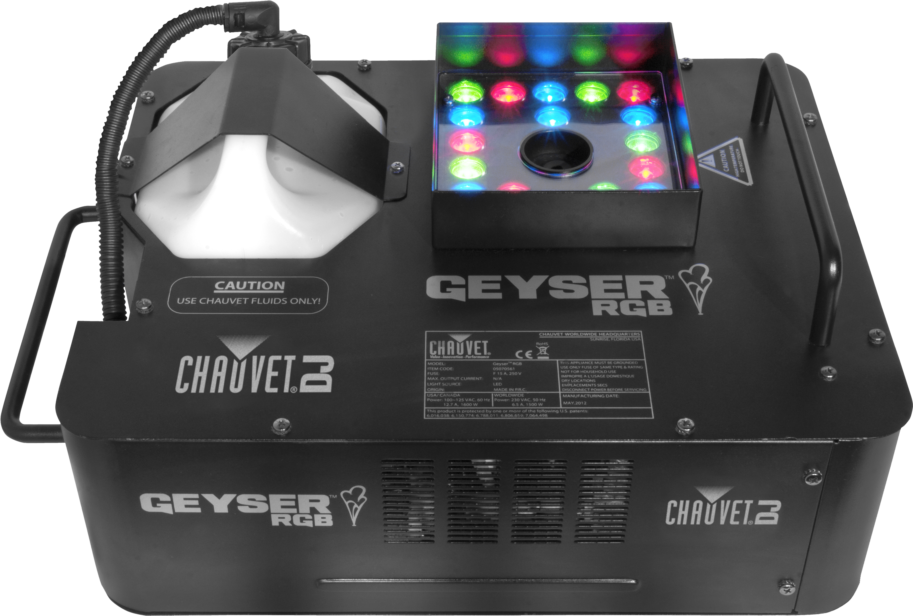Want A Glittering Effect To Your Night Club Add These - Chauvet Geyser Rgb Fog Machine Clipart (3268x3268), Png Download