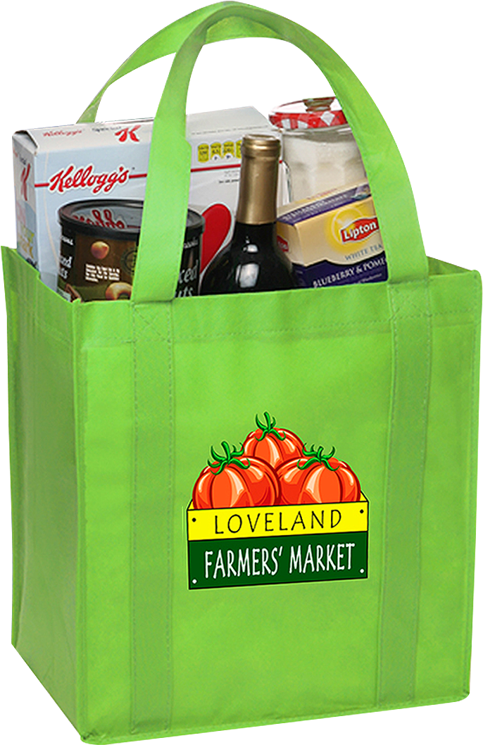 Picture Of Small Tote Bag - Grocery Bag Transparent Clipart (1200x1200), Png Download