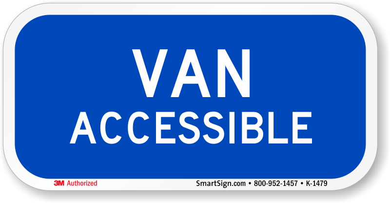 Van Accessible Reflective Aluminum Ada Handicapped - You Need Help Sign Clipart (800x416), Png Download