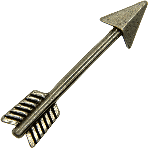 Arrow Pin 3d, Antique Silver - Metalworking Hand Tool Clipart (600x600), Png Download