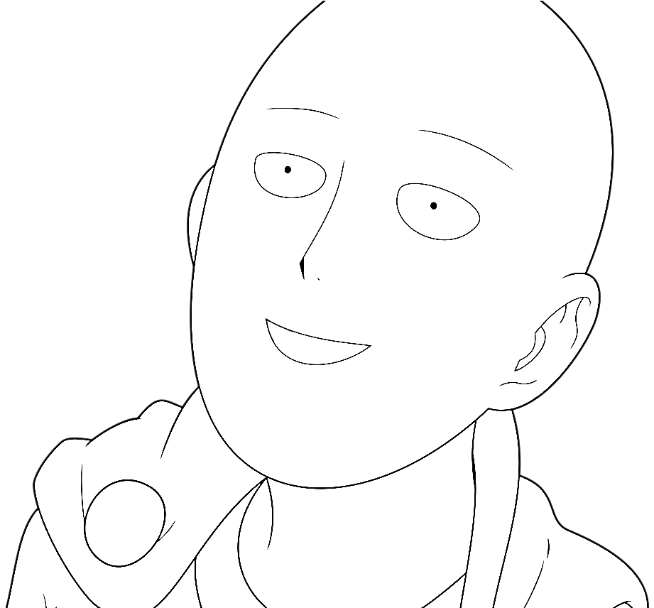 One Punch Man Saitama Bobo Para Colorir Anime One Punch - Desenhos Para Colorir One Punch Man Clipart (935x855), Png Download