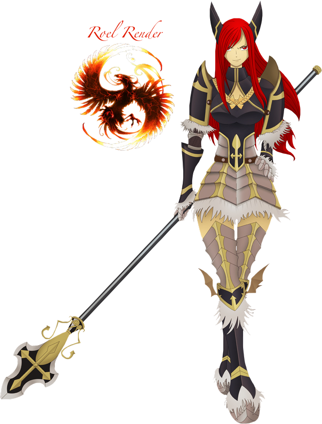 Erza Scarlet Images Erza Scarlet Hd Wallpaper And Background - Erza Scarlet Clipart (653x854), Png Download