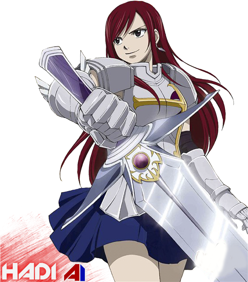 No Caption Provided - Fairy Tail Erza Render Clipart (800x1000), Png Download