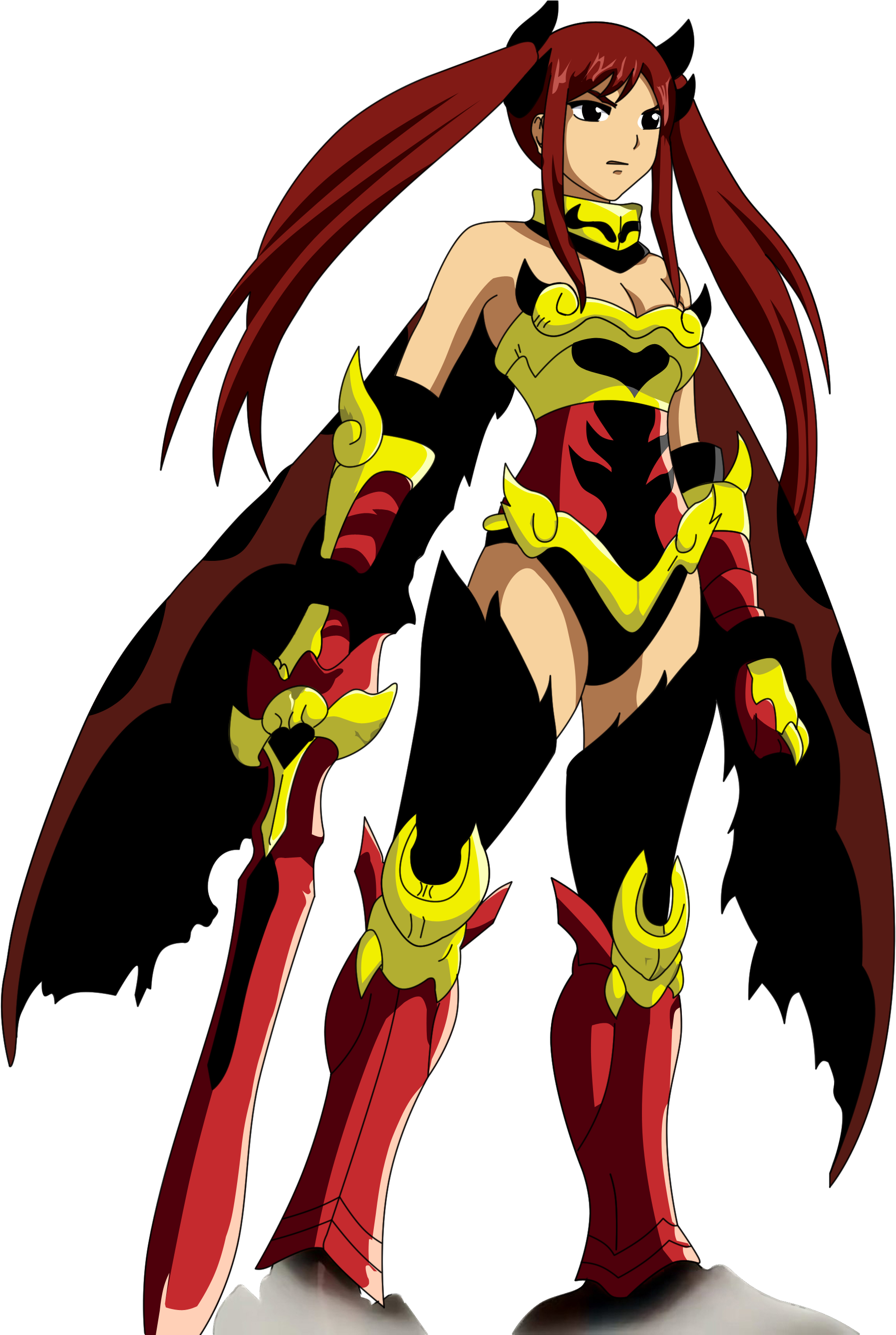 Fairy Tail Erza Fire Empress Armor Clipart (773x1033), Png Download