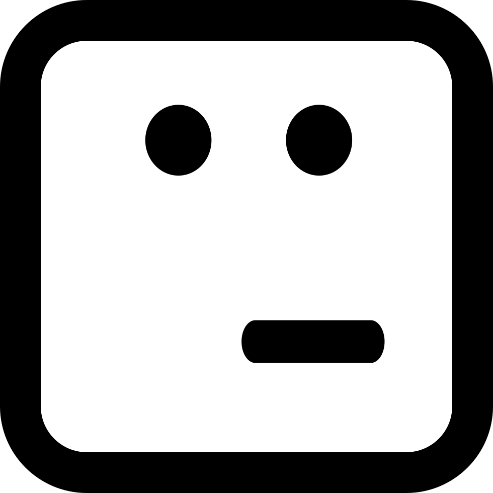 Emoticon Face Of Doubt Comments - Square With A Face Clipart (980x980), Png Download