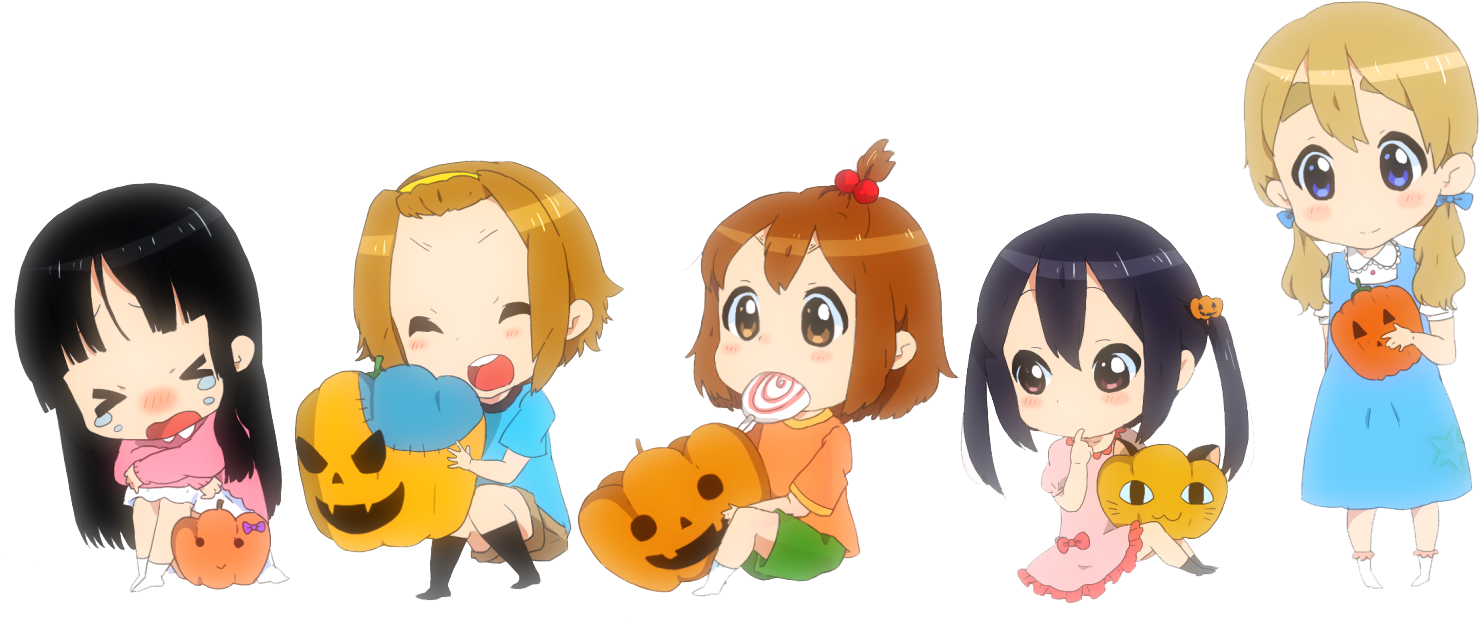 Render Pack K-on Kid Pack - K On Babies Clipart (1577x643), Png Download