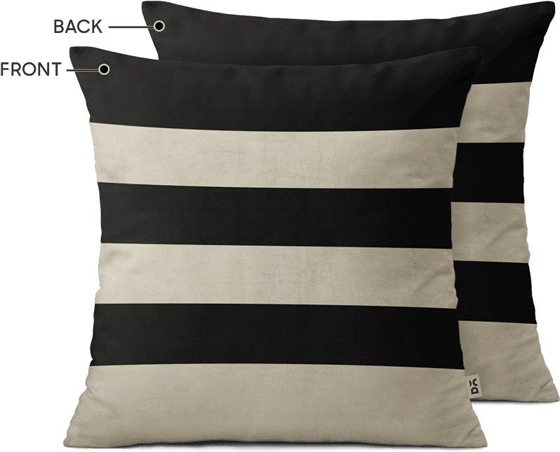 Dailyobjects Vintage Black Stripes 18" Cushion Cover - Cushion Clipart (900x900), Png Download