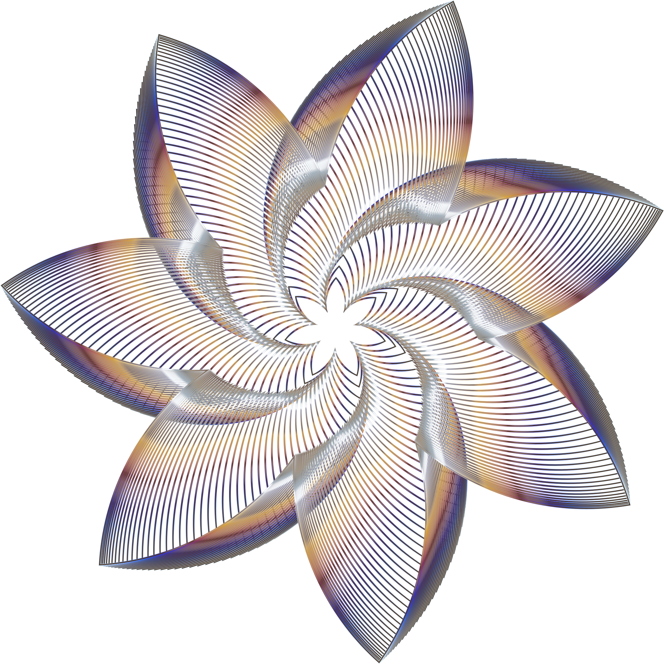 This Free Icons Png Design Of Prismatic Flower Line - Art Clipart (2287x2288), Png Download