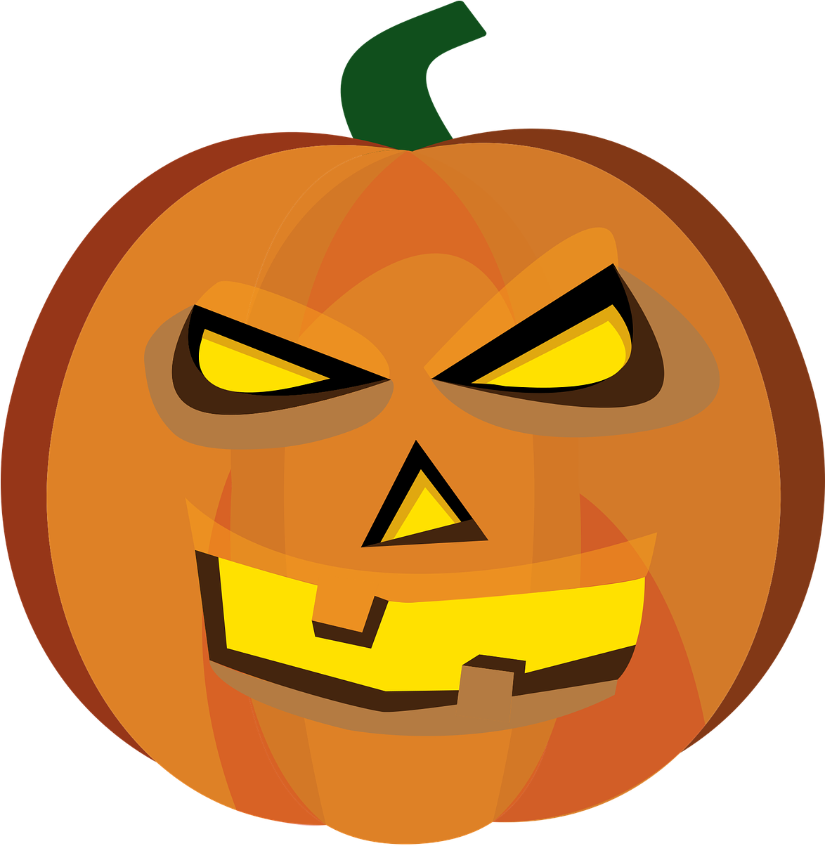 Halloween Pumpkin Face - Jack-o'-lantern Clipart (1173x1280), Png Download