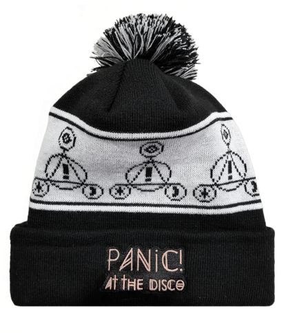 Winter Pom Beanie - Panic At The Disco Merch Hat Clipart (600x600), Png Download
