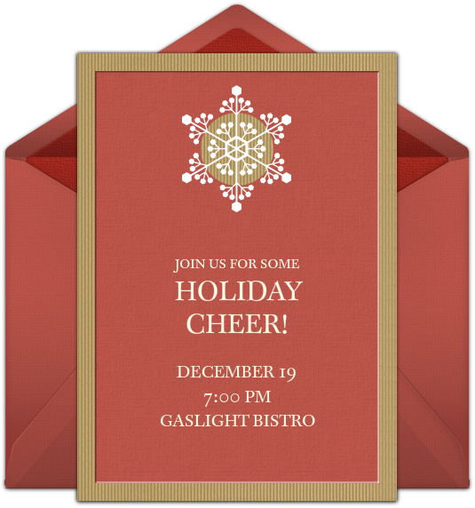 Holiday Snowflake Online Invitation - Paper Clipart (650x650), Png Download