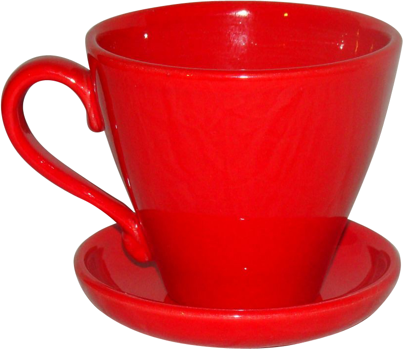 Poppytrail By Metlox Mardi Gras Red Cup & Saucer - Coffee Cup Clipart (817x817), Png Download