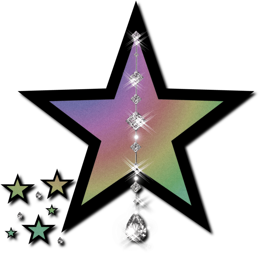 Free Hollywood Clipart - Shining Star Gifs Christmas - Png Download (931x858), Png Download