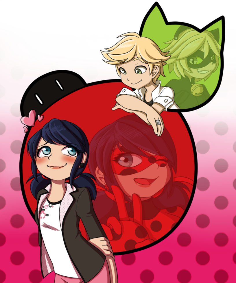 Adrienette By Kagomeamichun In - Imagenes De Ladybug Y Cat Noir Amino Clipart (816x979), Png Download