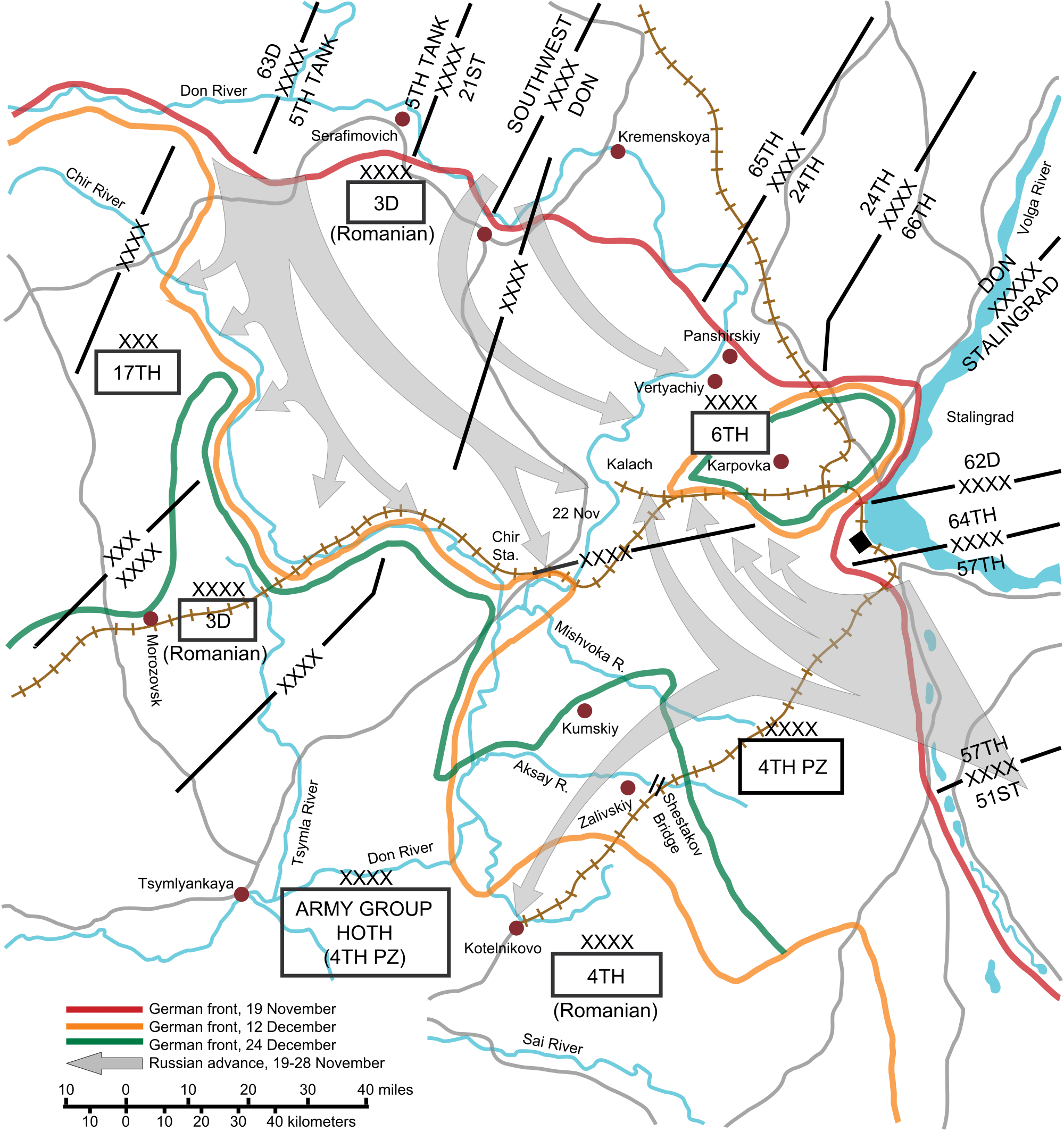 Eventually It Reached A Point Where The Russian Soldiers - Map Of The Battle Of Stalingrad Clipart (2000x2126), Png Download